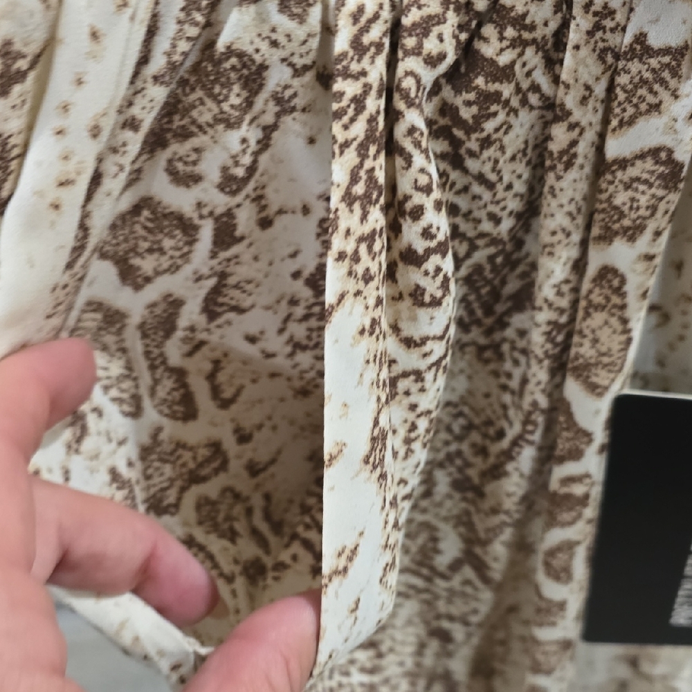 PrettyLittleThing Brown Patterned Drawstring Pants - Picture 4 of 6